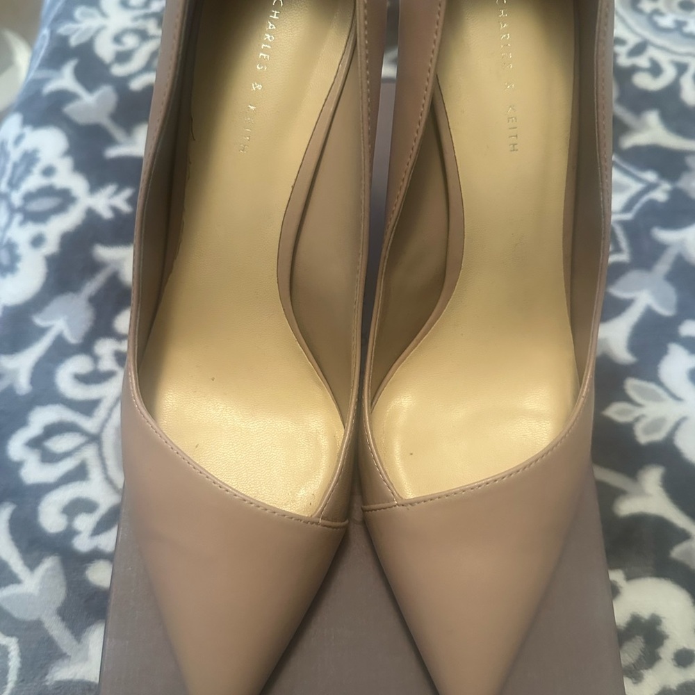 Charles and Keith Tan Heels Classic Stiletto Design
